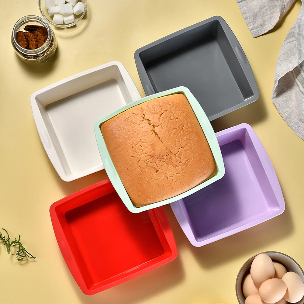 Zyliss Kitchen Gadgets - 1/4Pcs Silicone Square Cake Mold Easy