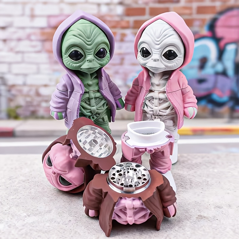 Kitchen Gadgets Wholesale - Funny Alien Herb Grinder Spice Grinder