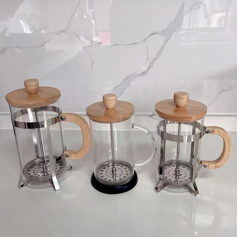French Press Coffee Maker - heat-resistant French press coffee pot, hand-brewed