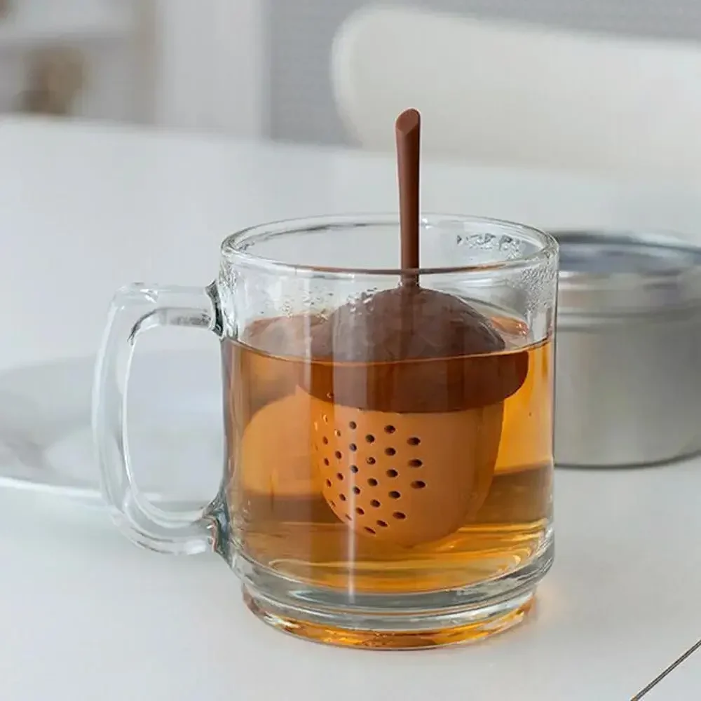 Kitchen Gadgets For Seniors - 1PC Acorn Shape Tea Infuser Silicone