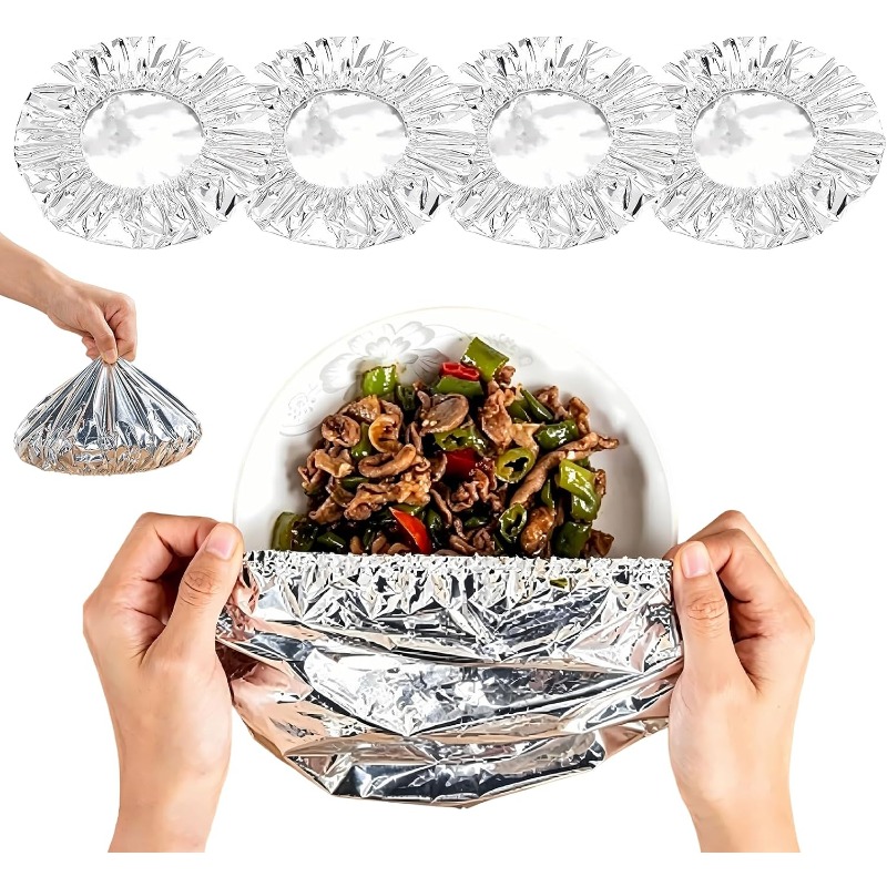 Quirky Kitchen Gadgets - 10-50Pcs Reusable Aluminum Foil Bowl Cover