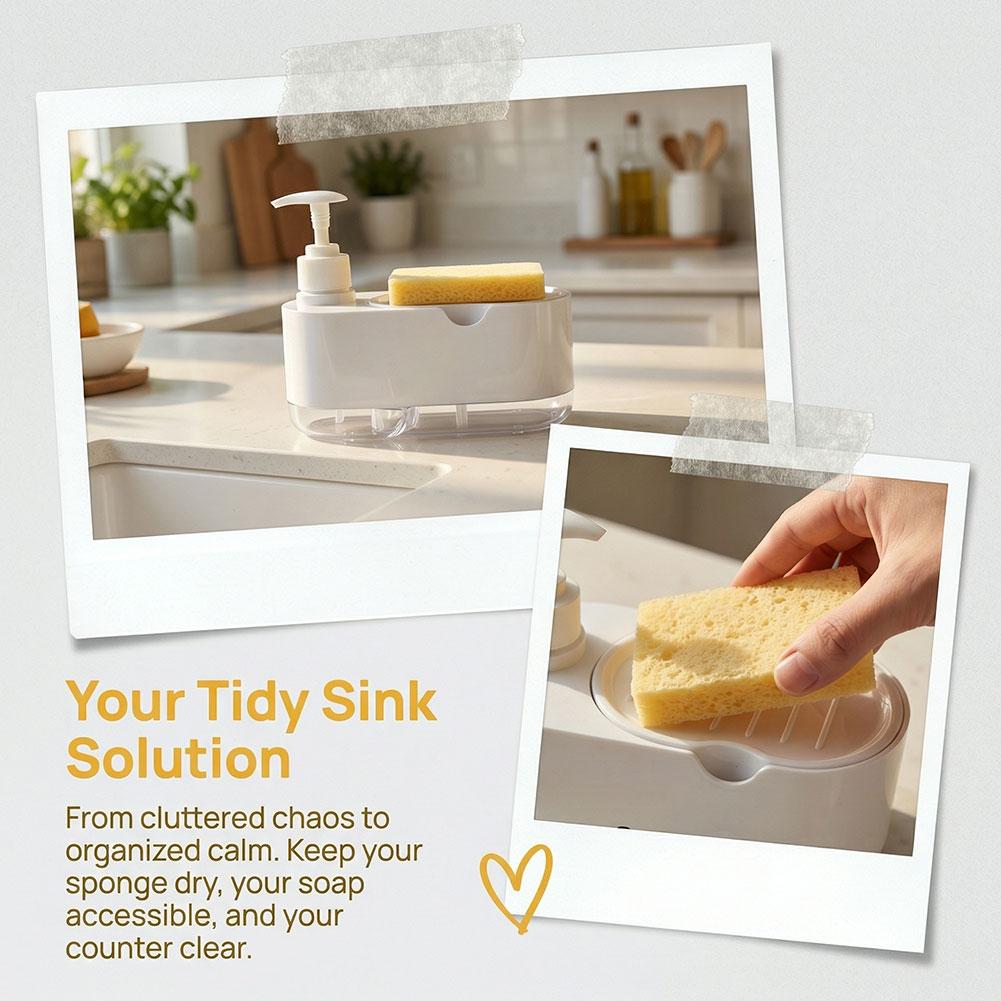 Dish Soap Dispenser Automatic  - Kitchen Gadgets Dispenser Brush Holder review and price