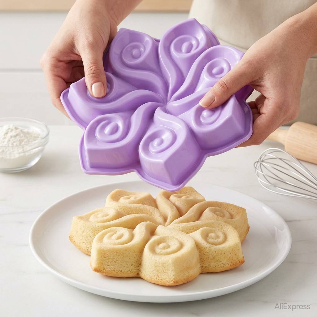 Large Flower Silicone Cake Mol - Zyliss Kitchen Gadgets review and price