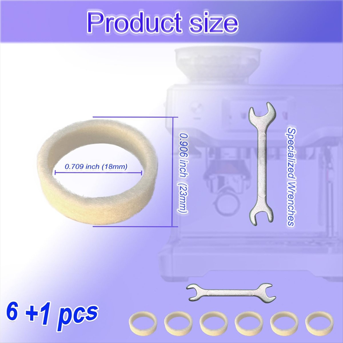 (A64E) 6Piece Felt Washer Repl - Breville Espresso Bes870 review and price