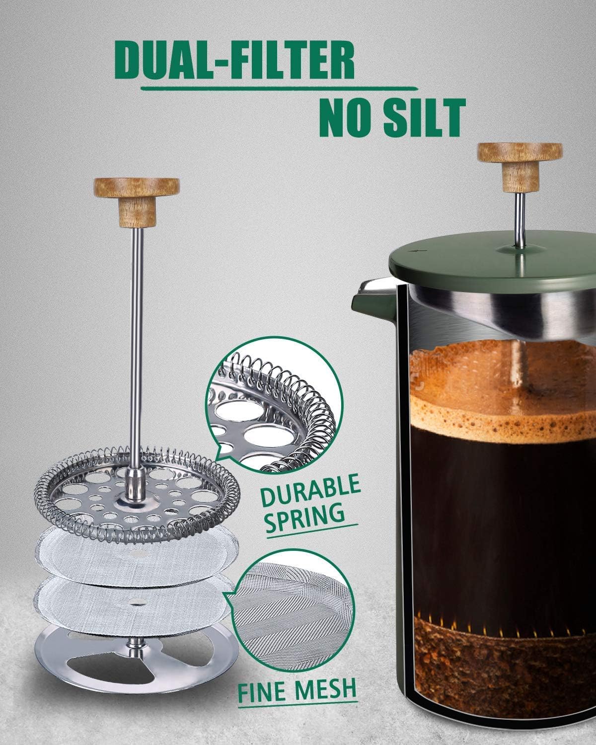 POLIVIAR 34 oz French Press Co - French Press Coffee Maker review and price