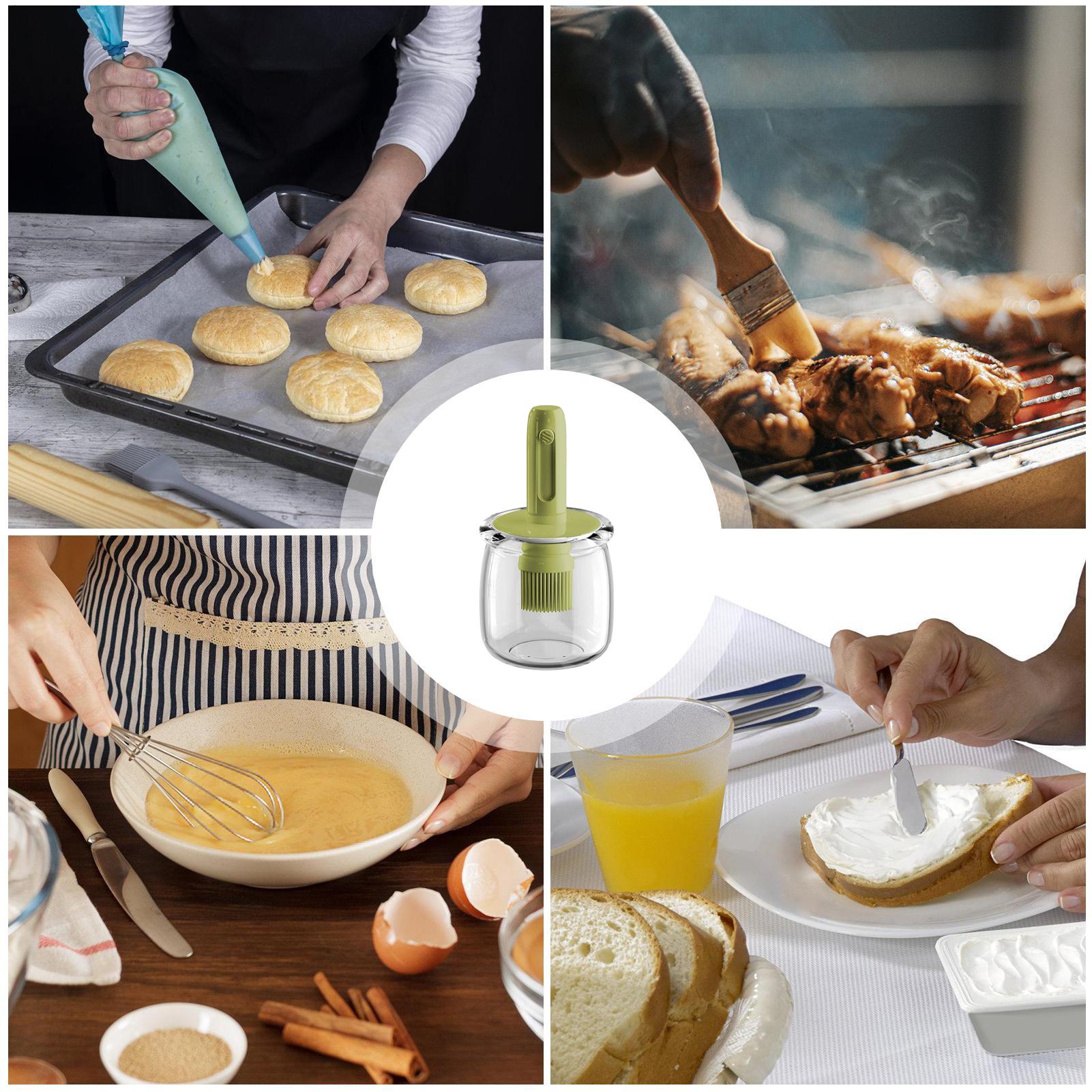 Oil Dispenser Silicone Sauce B - Kitchen Gadgets Dispenser Brush Holder review and price
