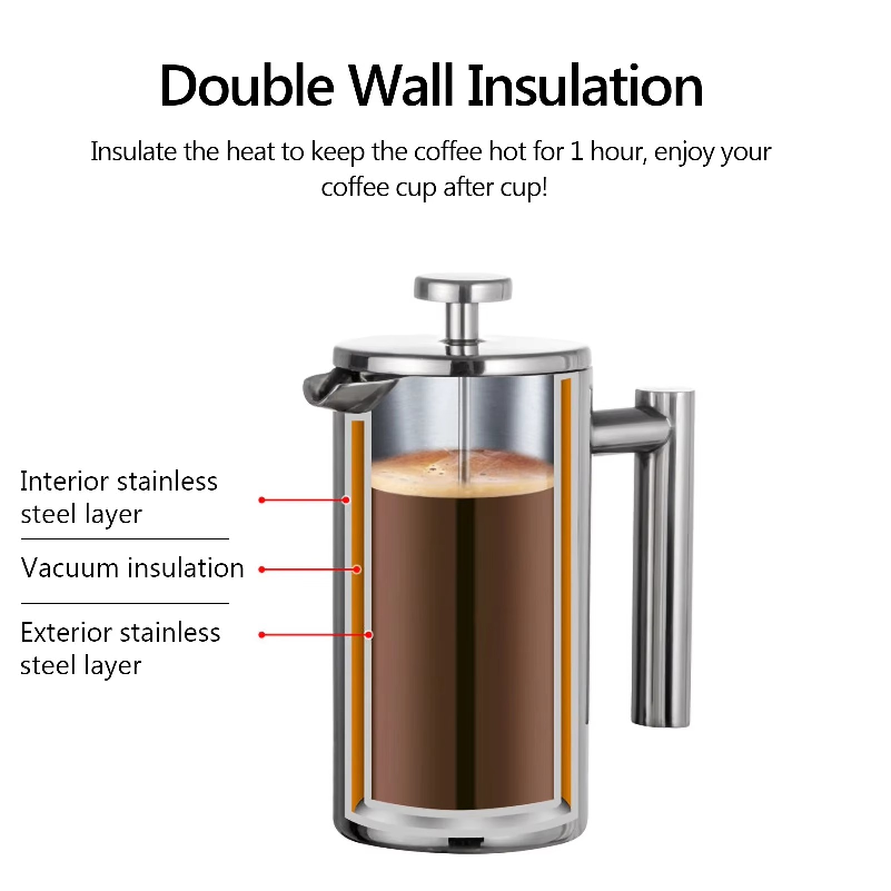 350ml/800ml/1000ml Coffee Make - French Press Coffee Maker review and price